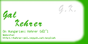 gal kehrer business card